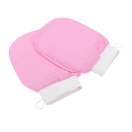 DECHOUS 2Pcs Exfoliating Mitt Body Scrubber Gloves for Deep Skin Cleansing Shower Bath Use Gentle Exfoliation for Arms Legs and Back Safe Reusable Design for Home and Hotel