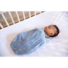 Ergobaby Ergonomic Baby Swaddle Wrap for Newborns, with Hip Positioner & Arm Pouches, 100% Breathable Cotton, Stellar