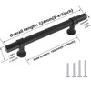 LONTAN 5 Kitchen Door Handles 160mm Black Cupboard Handles Black