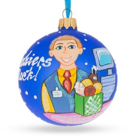 BestPysanky Cashier Glass Ball Christmas Ornament