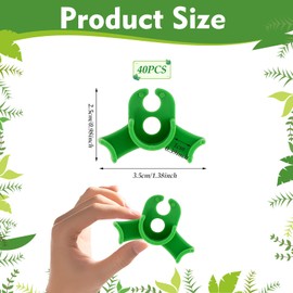 YUSHWENPTY Plant Bender Pack of 40 Lst Clips, Plant Clips, Low Stress Training, Adjustable, 90 Degree Plant Training Clips, Plant Support Clips, Green for Plants Accessories, Plant Growth (B)