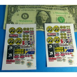 Donna's CUSTOMS HO 1:87 Slot Car WHITE STICKERS (NOT DECALS),CUT & PEEL BUILDINGS OR CAR MOON