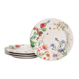 Bico Summer Provence Dinner Plates Set of 4, 11 Inch Large Ceramic Plates for Pasta, Steak, Stylish Serving Dishes, Microwave and Dishwasher Safe, Gift for Housewarming and Thanksgiving