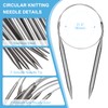 Aeelike Circular Knitting Needles Set Stainless Steel Knitting Needles 32-inch,