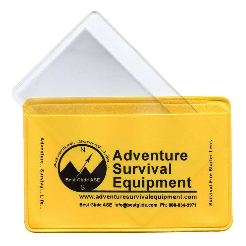 Best Glide ASE Credit Card Size Fresnel Lens Fire Starter