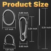2 Pack Keychain Rings for Car Keys, Metal Key Chain