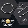 VEXXS Rope Bracelet for Men (5mm-White Gold, 8.50)