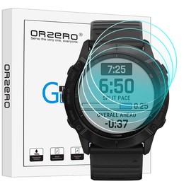 Orzero (4 Pack) Compatible for Garmin Fenix 8 AMOLED 47mm/AMOLED 51mm/Forerunner 955/Forerunner 955 Solar/Fenix 6X Pro/6X Pro Solar Screen Protector Tempered Glass 9H Anti-Scratch Bubble-Free
