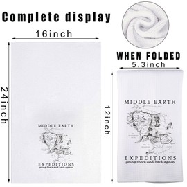 G2TUP Middle Earth Kitchen Towel Middle Earth Map Gifts Lord Rings Gifts Middle Earth Kitchen Gifts (Middle Earth)