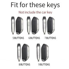 ontto Car Key Case Fits Kia Picanto EV9 Sorento MQ4 Carnival K8 Morning K5 Carens Rio Seltos 2024 Alloy Leather Key Case Protective Key Ring Accessories-A Red