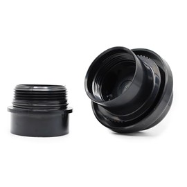 JB Products Air Admittance Valve, 20 DFU – 2″ x 1-1/2″ with Threaded Adapter, ABS Construction Plumbing Vent Valve for Drainage Systems (Black)