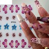 Flower Nail Art Stickers Decals 3D Self-Adhesive Flowers Nail Decals