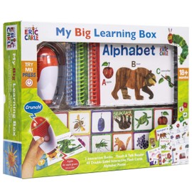 World of Eric Carle, My Big Learning Box Set - Educational Touch & Talk Reader with 3 Interactive Books, 48 Flashcards, and Poster - PI Kids