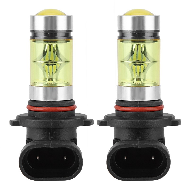 2PC 9006 100W 4300K Yellow LED Headlight Bulbs Kit Fog