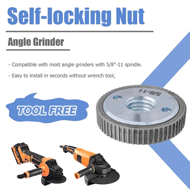Mesee Quick Release Nut for Angle Grinder, 5/8"-11 Angle Grinder
