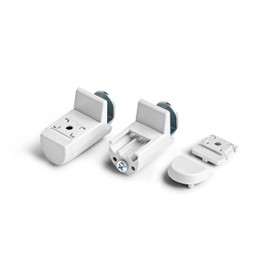 Stofftex Clamp Support, Clamp Holder Fastening For Pleated Blinds Without Drilling, 4 Pieces, White