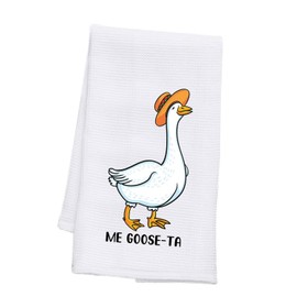 PLITI Silly Goose Kitchen Towel Me Goose Ta Mexican Funny Spanish Fiesta Goose Gift Goose Lover Gift Animal Lover Gift (Me Goose TWU)