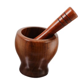 SHOWERORO 1set Wooden Garlic Pestle and Grinding Bowl Manual Crushing Tool for Home Cooking Lightweight and Portable Safe and Practical Garlic Mincer for Everyday Use