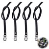 Pack of 4 Bicycle Pedals Clips, Adjustable Toe Straps, Adjustable