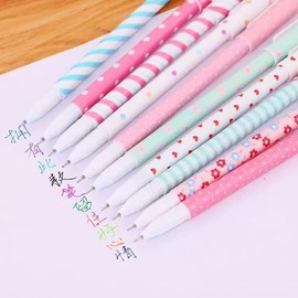 LNYMZD 6 PCS Set New Cute Cartoon Starry Sky 0.38mm Colorful Gel Pen Set Kawaii Korean Stationery Creative ballpoint pen School Supplies