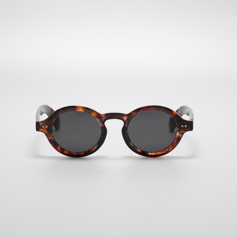 WDZAYXC Round Polarized Sunglasses with Thick Frame for Men and