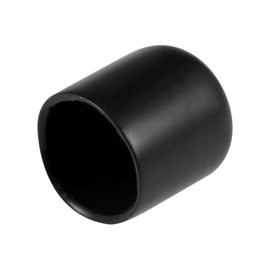 TOP-VIGOR 20Pcs Rubber End Cap 17mm ID – Black Flexible Round Vinyl Screw End Caps and Thread Protectors for Bolts Screws Tubes Cables Wires – Soft Rubber Covers for Indoor Outdoor Use