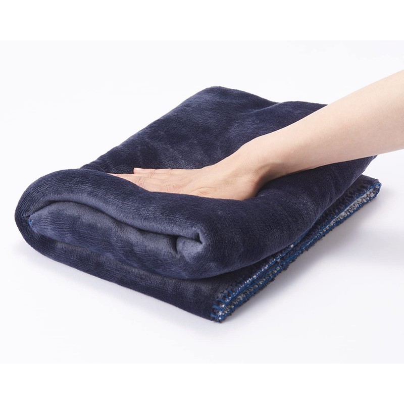 Tone 3-Way Blanket JD-23 Polyester, Navy, Warm, Soft, Fluffy, Lightweight,