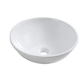 Vessel Sink Round - Sarlai 13"x13" Modern Small Bathroom Sink Round Bowl Above Counter White Porcelain Ceramic Bathroom Vessel Vanity Sink Art Basin