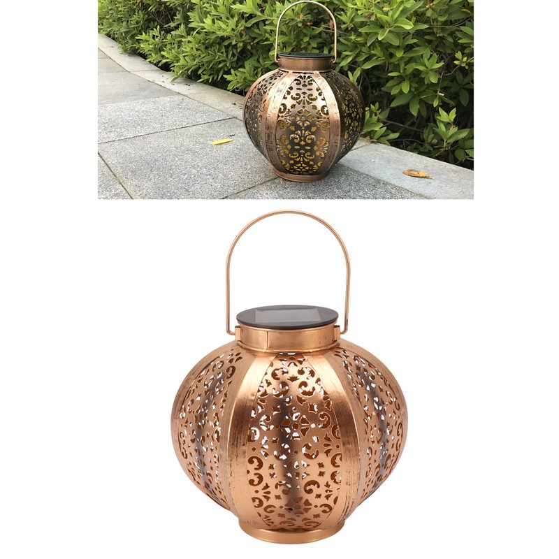 Solar Lanterns Iron Art Decorative Waterproof Outdoor Hanging Solar Lights