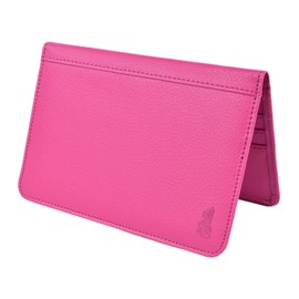 Belle Donne Passport Wallet, RFID Wallet, Passport Cover PU Leather Travel Documents Holder - Fuchsia Wallet Passport Card Holder Wallet