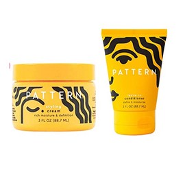 Crema de peinado con patrón y acondicionador sin enjuague. Define e hidrata tus rizos. ¡Rica humedad y definición! Juego de 3 onzas