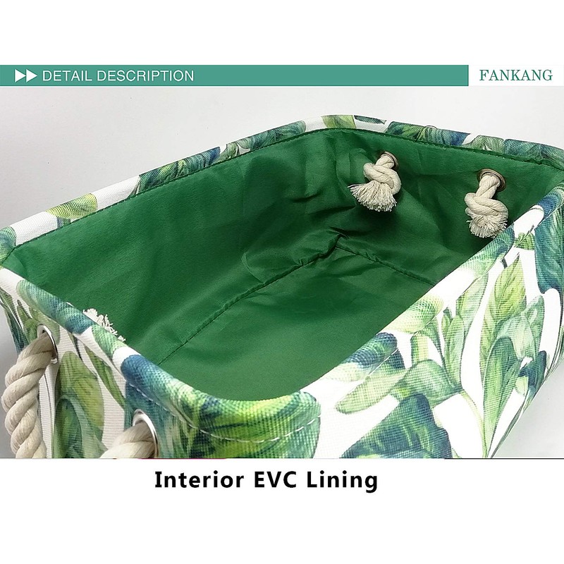 FANKANG Rectangular Fabric Storage Bin Box Laundry Basket, Nursery Storage,