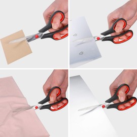 6" to 10"Multipurpose Scissors Bulk 6 Pack,Ultra Sharp Blade Shears,Premium Tailor Scissors Heavy Duty for Office Home School Sewing Fabric Craft Supplies, Right/Left Handed