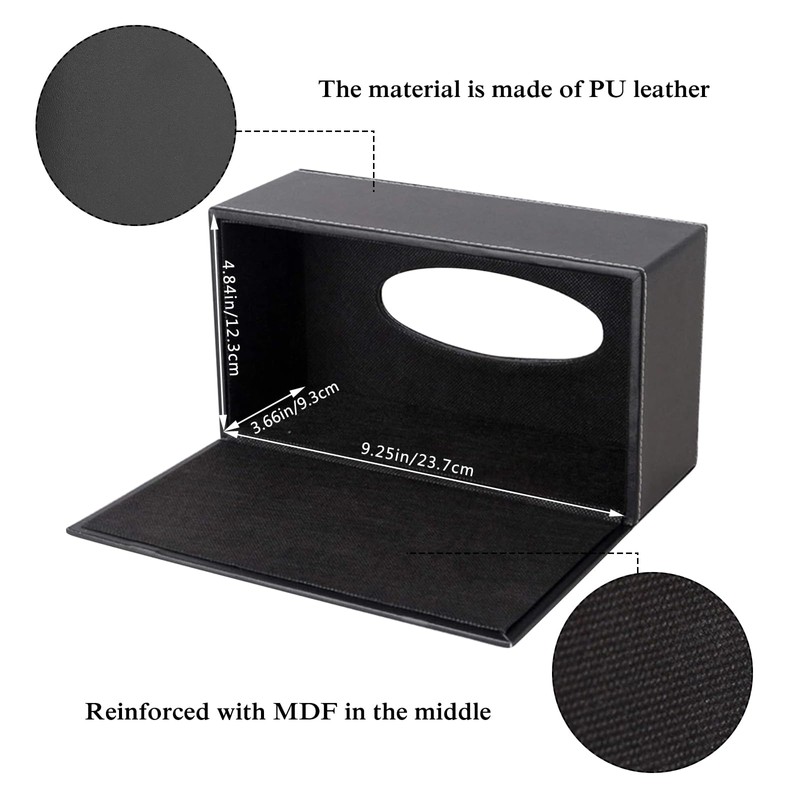 Tissue Box Holder, Leather Tissue Box Cover, Modern Rectangular Tissue