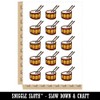 Drum with Sticks Music Instrument Doodle Temporary Tattoo Water Resistant