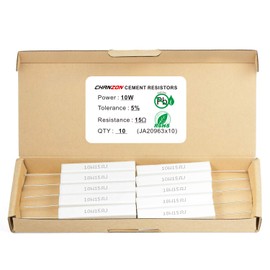 Chanzon 10pcs 10W Ceramic Cement Resistor 15 Ω ohm ±5% Tolerance Wirewound Induction 15R