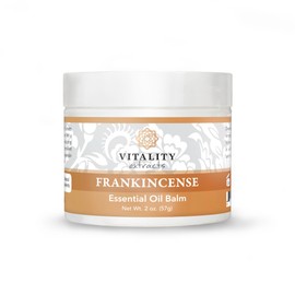 Vitality Extracts Frankincense Balm - 2oz, Boswellia Serrata, Beeswax, Olive Oil, Moisturizer for Dry, Cracked Skin, All Skin Types