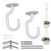 Evsteluo White Swag Ceiling Hooks – 2 Sets with Hardware