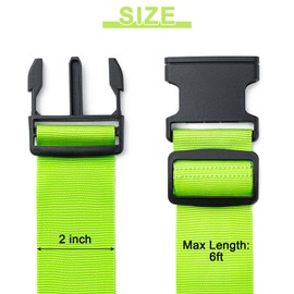 Luggage Straps for Suitcases 4 Pack, TSA Approved Travel Essentials, Luggage Strap for Travel Suitcase & Bag Closure and for Easy Identification, Travel Accessories for Safety & Convenience(Green)