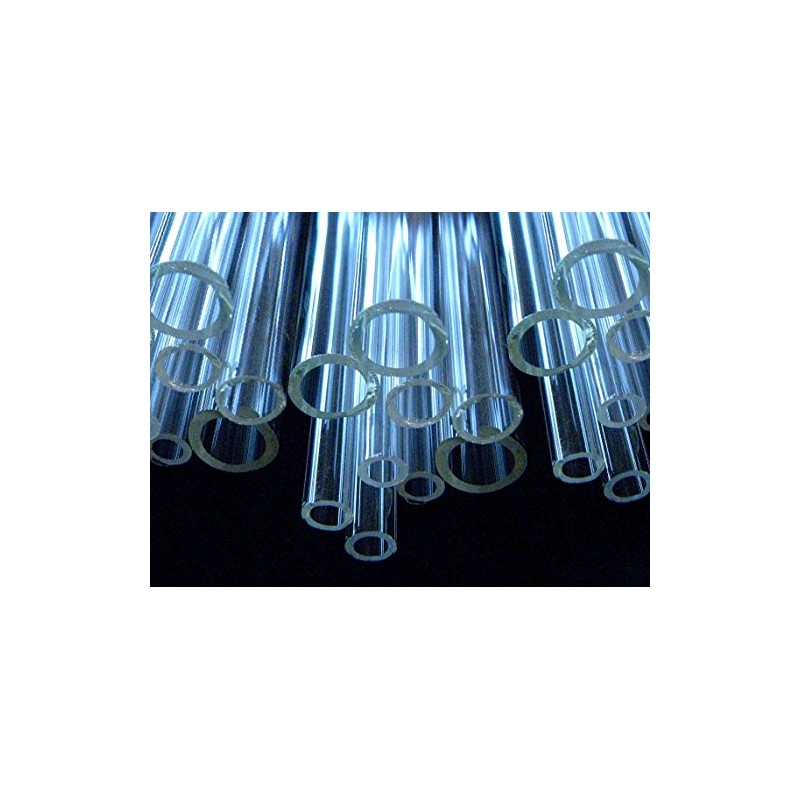 Devardi Glass COE 33 Boro Tubing, 50 Clear 16mm Borosilicate
