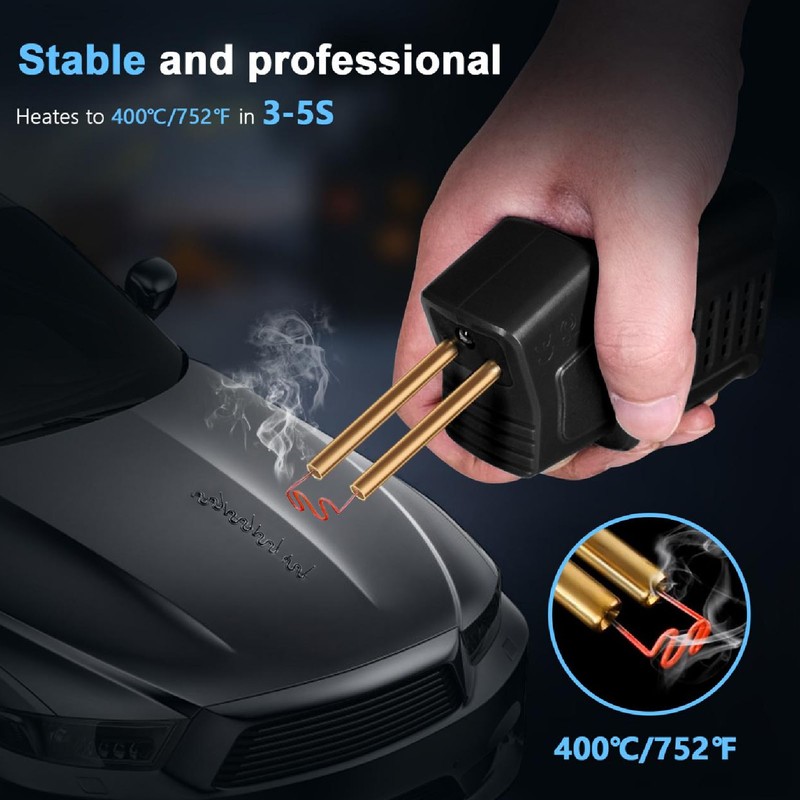 Portable Mini Plastic Welder with 200 Nails Hot Stapler Welding
