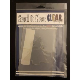 Clear Scraps Stamp it Card Making Scrapbooking Send It Clear X-mas Tree Stencil