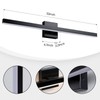 KAISITE Modern Black Bathroom Light - 24 inch Dimmable 5CCT