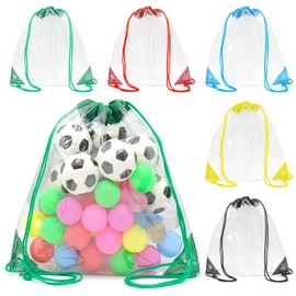 Waterproof Drawstring Bags, 5pcs PE Bags Drawstring Gym Bag, String Bag Swimming Bag for Gym Sport Travel School and Various Activities