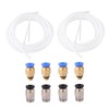 Hohopeti 1 Set Pneumatic Connector Quick Coupling PTFE Tube Set