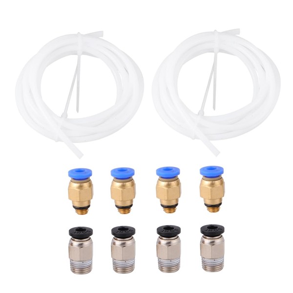 Hohopeti 1 Set Pneumatic Connector Quick Coupling PTFE Tube Set