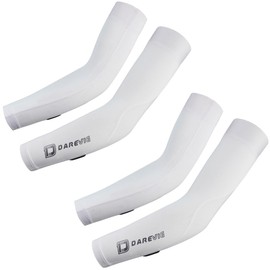 Darevie Arm Cover, Summer Arm Cover, Men's, Solid, Cool Feel, UPF 50+, UV Protection, Sunscreen, Sweat Absorbent, Quick Drying, Anti-Slip, Thin, Breathable Mesh, Volleyball, Moped, Commuting, Cycling,