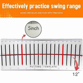 Wanjorlay -15 degree Golf Putter Putting Mat Trainer Indoor Putting Green Pad Equipment Golf Hitting Line Training Aids