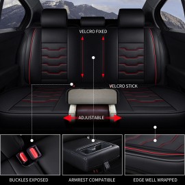 JXMT Breathable PU Leather Car 5-Seat Cover Full Set Pad For TOYOTA 4Runner 2003-2024