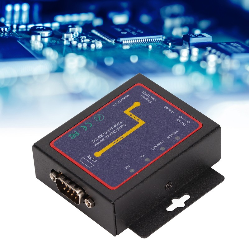 RS232 to RJ45 Converter 10/100M Data Rate 300bps to 230400bps